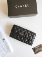 CC CLASSIC LONG PURSE CAVIAR 19 BLACK CALFSKIN - Image 3