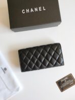 CC CLASSIC LONG PURSE CAVIAR 19 BLACK CALFSKIN - Image 7