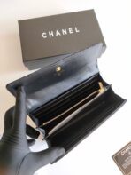 CC CLASSIC LONG PURSE CAVIAR 19 BLACK CALFSKIN - Image 5