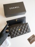 CC CLASSIC LONG PURSE CAVIAR 19 BLACK CALFSKIN - Image 6