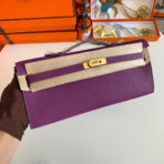 KELLY CUT 31 IN VIOLET PURPLE  WITH GOLD HARDWARE
