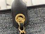 CC DEAUVILLE LARGE 38 TOTE BAG IN BLACK CANVAS GOLD HARDWARE - Image 7