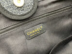 CC DEAUVILLE LARGE 38 TOTE BAG IN BLACK CANVAS GOLD HARDWARE - Image 6