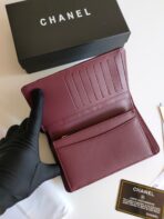 CC ZIPPED LONG PURSE 19 BLACK GRAINED  GOLD ICON - Image 5