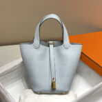 HERM Picotin lock 18 sapphire blue  GHW