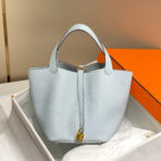 HERM Picotin lock 22 light blue  GHW