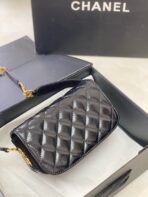 CC MINI 22 FLAP BAG IN BLACK CALFSKIN GOLD HARDWARE - Image 4