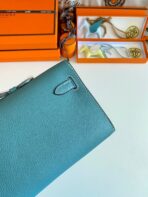 KELLY CUT 31 IN AZURE BLUE  WITH GOLD HARDWARE - Image 7