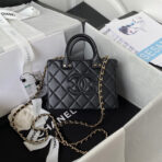 CC MINI 15 BOX BAG IN BLACK CALFSKIN GOLD HARDWARE - Image 2