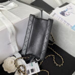 CC MINI 15 BOX BAG IN BLACK CALFSKIN GOLD HARDWARE - Image 9