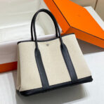 GARDEN PARTY 36CM IN WHITE TOILETS COTTON CANVAS AND BLACK