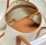 GARDEN PARTY 36CM IN WHITE TOILETS COTTON CANVAS AND BROWN - Image 6