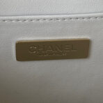 CC MINI 15 BOX BAG IN WHITE CALFSKIN GOLD HARDWARE - Image 5