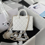 CC MINI 15 BOX BAG IN WHITE CALFSKIN GOLD HARDWARE - Image 3