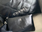 CC LARGE 42 HANDBAG IN BLACK SHINY CALFSKIN SILVER HARDWARE - Image 6