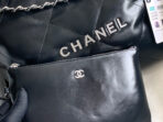 CC MEDIUM 37 HANDBAG IN BLACK SHINY CALFSKIN SILVER HARDWARE - Image 8