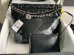 CC MEDIUM 37 HANDBAG IN BLACK SHINY CALFSKIN SILVER HARDWARE - Image 4