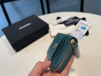 CC ZIPPED COIN PURSE 11 OCEAN GRAINED CALFSKIN - Image 9