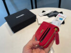 CC ZIPPED COIN PURSE 11 RED GRAINED CALFSKIN - Image 9