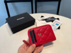 CC ZIPPED COIN PURSE 11 RED GRAINED CALFSKIN - Image 3