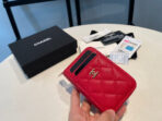 CC ZIPPED COIN PURSE 11 RED GRAINED CALFSKIN - Image 6