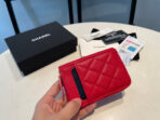 CC ZIPPED COIN PURSE 11 RED GRAINED CALFSKIN - Image 7