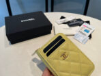 CC ZIPPED COIN PURSE 11 YELLOW GRAINED CALFSKIN - Image 8