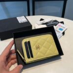 CC ZIPPED COIN PURSE 11 YELLOW GRAINED CALFSKIN - Image 2