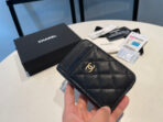 CC ZIPPED COIN PURSE 11 BLACK GRAINED CALFSKIN - Image 4