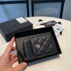 CC ZIPPED COIN PURSE 11 BLACK GRAINED CALFSKIN - Image 2