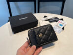 CC ZIPPED COIN PURSE 11 BLACK GRAINED CALFSKIN - Image 3