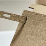KELLY MINI 20 BAG IN TAN BROWN  WITH GOLD HARDWARE - Image 8