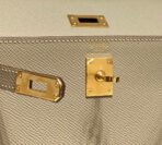 KELLY MINI 20 BAG IN TAN BROWN  WITH GOLD HARDWARE - Image 9