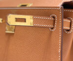 KELLY MINI 20 BAG IN BRONZE BROWN  WITH GOLD HARDWARE - Image 5