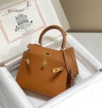 KELLY MINI 20 BAG IN BRONZE BROWN  WITH GOLD HARDWARE - Image 2