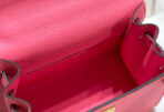 KELLY MINI 20 BAG IN WATERMELON PINK  WITH GOLD HARDWARE - Image 7