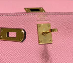 KELLY MINI 20 BAG IN ROUGE PINK  WITH GOLD HARDWARE - Image 4