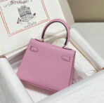 KELLY MINI 20 BAG IN BABY PINK  WITH GOLD HARDWARE - Image 3