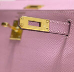 KELLY MINI 20 BAG IN BABY PINK  WITH GOLD HARDWARE - Image 6