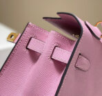 KELLY MINI 20 BAG IN BABY PINK  WITH GOLD HARDWARE - Image 9