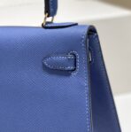 KELLY MINI 20 BAG IN AZURE BLUE  WITH GOLD HARDWARE - Image 8