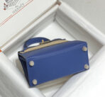 KELLY MINI 20 BAG IN AZURE BLUE  WITH GOLD HARDWARE - Image 9