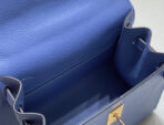 KELLY MINI 20 BAG IN AZURE BLUE  WITH GOLD HARDWARE - Image 5