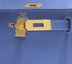 KELLY MINI 20 BAG IN AZURE BLUE  WITH GOLD HARDWARE - Image 7