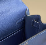 KELLY MINI 20 BAG IN AZURE BLUE  WITH GOLD HARDWARE - Image 4