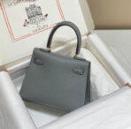 KELLY MINI 20 BAG IN SHARK GRAY  WITH GOLD HARDWARE - Image 3