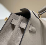KELLY MINI 20 BAG IN LIGHT BROWN  WITH GOLD HARDWARE - Image 7
