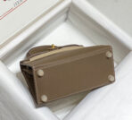 KELLY MINI 20 BAG IN MEDIUM BROWN  WITH GOLD HARDWARE - Image 9