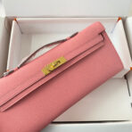 KELLY CUT 31 IN SALMON PINK  WITH GOLD HARDWARE - Image 4