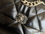 19 FLAP BAG 30 BLACK GOATSKIN RUTHENIUM HARDWARE - Image 7